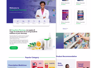 Pharmacy store website on Behance