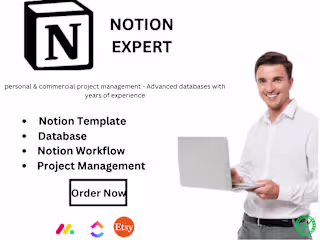 Project Manager with advanced aesthetic notion template