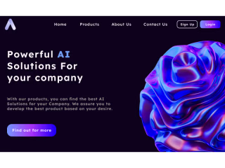 AI Company Landing Page- Dark theme