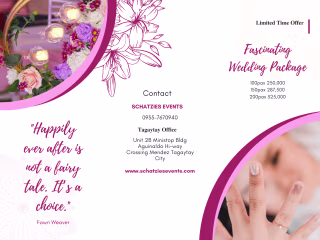 Brochure for Wedding Planner