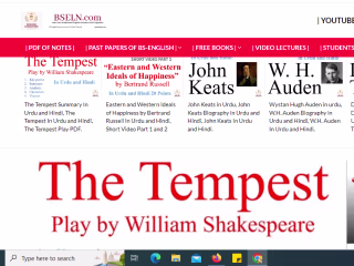 Bseln.com : Literature and Linguistics Easy Lectures, Past Pape…