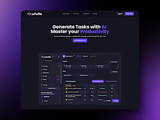 Website design for AI SaaS application