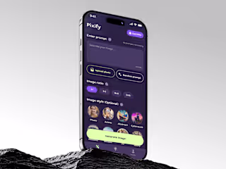 PIXIFY : UI/UX Design | AI image-generation App