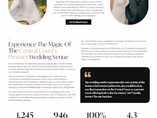 Linton Garden Wedding Planner Website Design