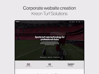 Corporate Website creation - Kreon Turf Solutions