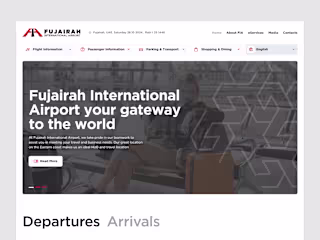 Fujairah International Airport Complete Website Redesign