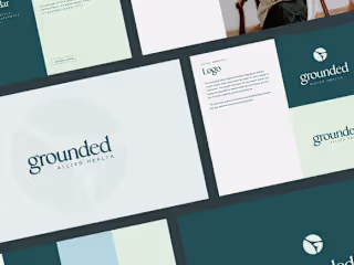 A calming allied health visual identity