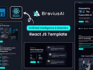 BraviusAI – AI & Robotics Tailwind React JS Template