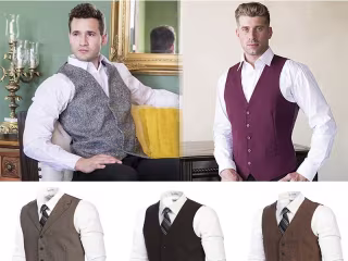 Men's Formal Wear Suite Vests