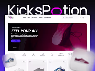 KicksPotion | e-Commerce website design | Sneakers