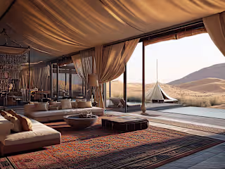 3D Rendering concept | Desert-Style Villa Interior