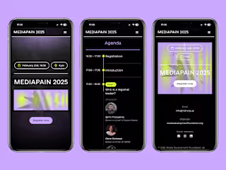 MediaPain 2025 • Framer Landing Page Design and Development