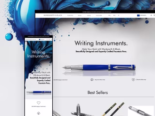 Wordsworth & Black Landing page on Behance