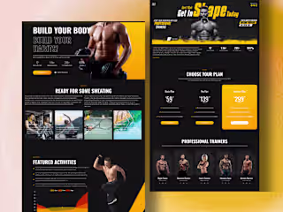 Gym Website Design for DigitalWebGram