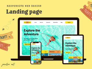 Responsive Landing Page by Janetra Art on Dribbble
