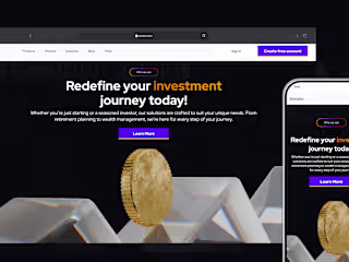 Fintech Landing Page: Portfolio Investment Platform