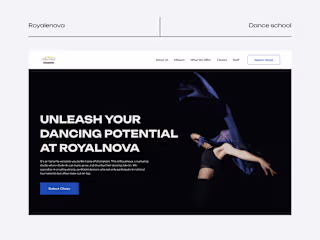 Landing Page for dancing school