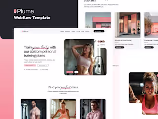 Plume - Fitness & Wellness Themed Webflow Template 