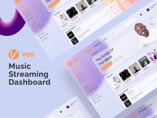 Music streaming dashboard UI design | Images:: Behance