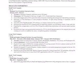 SaaS Sales Resume
