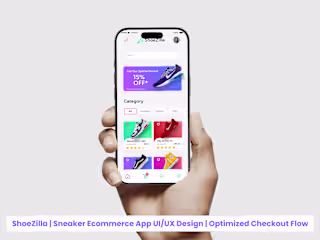 ShoeZilla | Ecommerce App Design | Optimized Checkout Flow