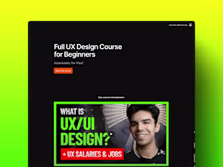  Online course platform website on Framer 