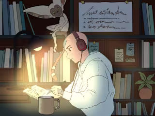 Animated Lofi Art for Social Media Engagement