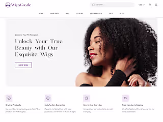 Wigs Castle e-commerce (Figma design)