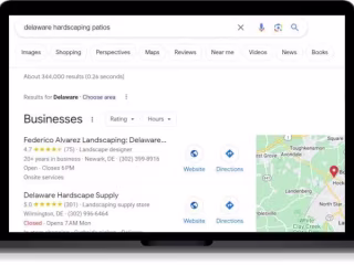 SEO - Google Maps Positioning for Hardscaping Company