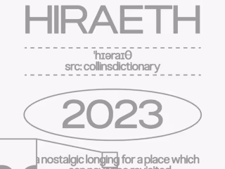 Hiraeth – experimental typography poster