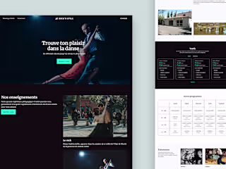 Dance school website redesign