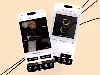 A Mobile UI Design for a Luxury Brand