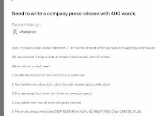 Press Release for LETOP Electrical Brand.