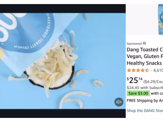 Dang Coconut Chip Amazon Ad 🥥