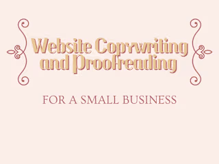 Website Copywriting and Proofreading 
