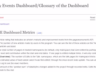 Programs and Events Dashboard Glossary(METRICS)