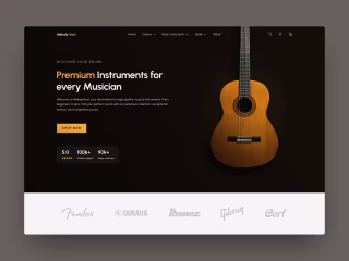 🎸 Musical Instruments Store Landing Page design.