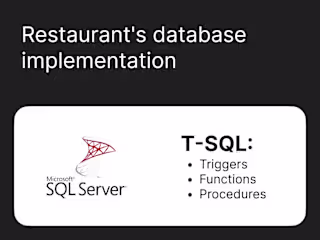 Database system for restaurant