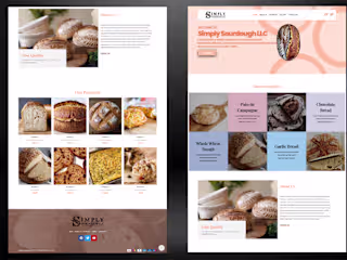 Bakery Website Design | pastel color web design