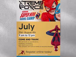 Super Hero Marvel Camp Flyer