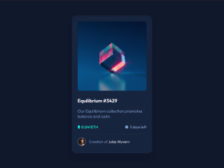 NFT Preview Card Component