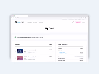 Multistep checkout for SkillStat Revamp