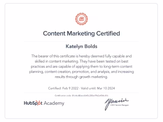 Official Certifications