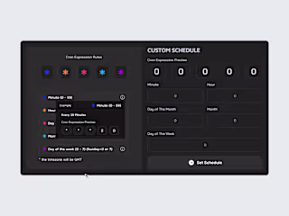Cron Schedule Screen