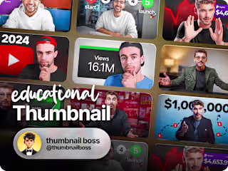 YouTube Thumbnail Design (Educational) 