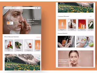 Landing page design for a Skincare Brand :: Behance