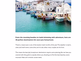 Travel Blog Content Writing