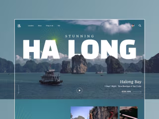 Landing page for Ha Long Bay tour