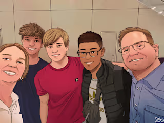 Cartoon Style Family Picture Illustrations