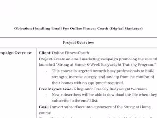 Email Marketing Campaign for Strong at Home Program